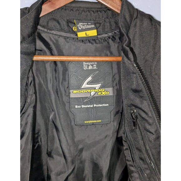 Scorpion Exo Women Blk Motorcycle Jacket Lg Quilted Zippered Cuffs liner - Picture 3 of 16